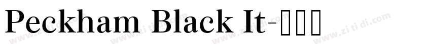 Peckham Black It字体转换